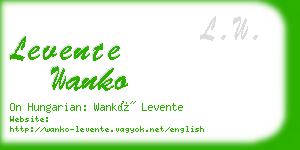 levente wanko business card